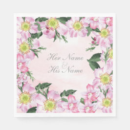 サマードッグバラ結婚の花 スタンダードランチョンナプキン