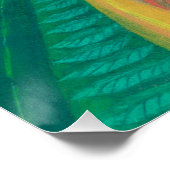 サマードライアドガールズフォレストファンタジーアートグリーンイエロー ポスター (コーナー)