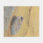 サマードリー – ボートを岸に フリースブランケット (正面(横))