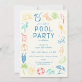 サマードードルパーティー 招待状 (正面)