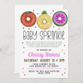 サマードーナツベビー散水シャワー招待状 招待状 (正面/裏面)