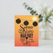 サマーナイツビーチパーティの招待状デザイン 招待状 (スタンド正面)