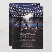 サマーナイツビーチ結婚式 招待状 (正面/裏面)