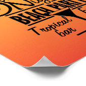 サマーナイトビーチパーティの招待状デザイン ポスター (角)