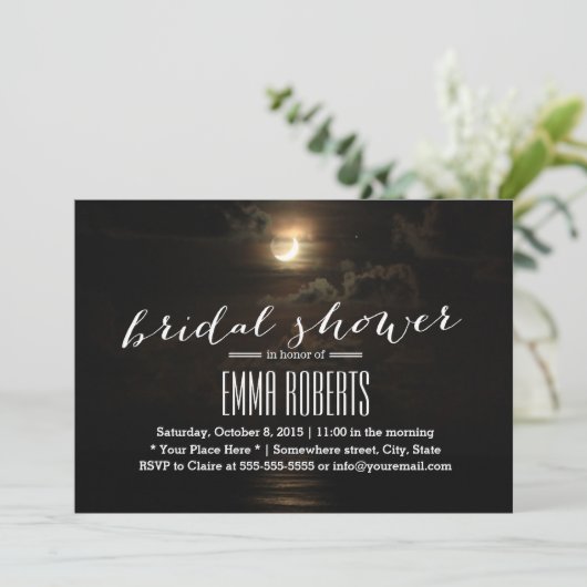 サマーナイトムーンオーバーザシーブライダルシャワー 招待状 (スタンド正面)