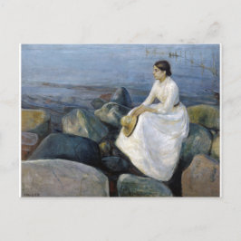 サマーナイト。Inger on theビーチby Edvard Munch ポストカード