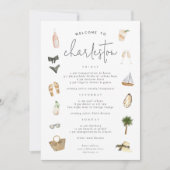 サマーニュートラルバチェロレッテ週末の日程 招待状 (正面)