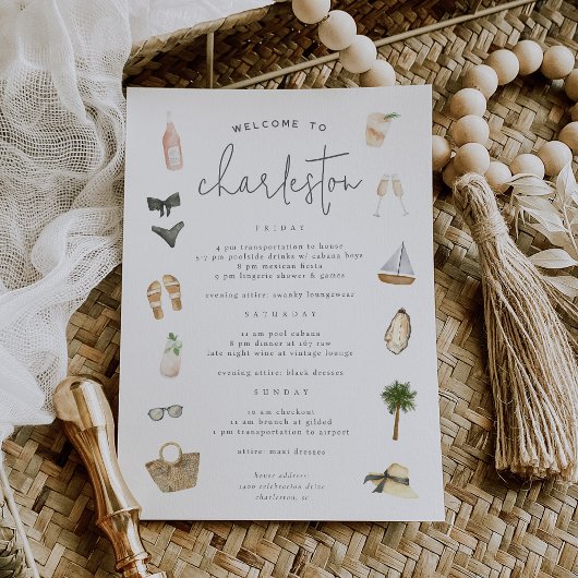 サマーニュートラルバチェロレッテ週末の日程 招待状