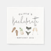 サマーニュートラル オーダーメイド ブライズメイドパーティー スタンダードカクテルナプキン (正面)