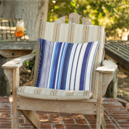 サマーネイビーブルーボートトレンディーストライプコレクション アウトドアクッション