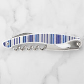 サマーネイビーブルーボートトレンディーストライプコレクション ソムリエナイフ (裏面)