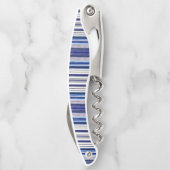 サマーネイビーブルーボートトレンディーストライプコレクション ソムリエナイフ (裏面)