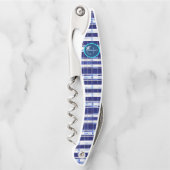 サマーネイビーブルーボートモダンストライプコレクション ソムリエナイフ (正面)