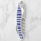 サマーネイビーブルーボートモダンストライプコレクション ソムリエナイフ (裏面)