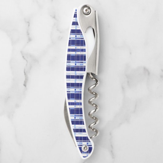 サマーネイビーブルーボートモダンストライプコレクション ソムリエナイフ (裏面)