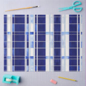 サマーネイビーブルーボートモダンストライプコレクション 薄葉紙 (クラフト)