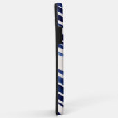 サマーネイビーブルーボート人気があるストライプコレクション Case-Mate iPhoneケース (裏面/右)