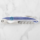 サマーネイビーブルーモダンボートストライプコレクション ソムリエナイフ (正面)