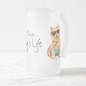 サマーノウィッチテリア曇りグラスビアマグ フロストグラスビールジョッキ (正面右)