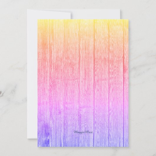 サマーハイビスカスフローラトロピカルスウィート16誕生日 招待状 (裏面)