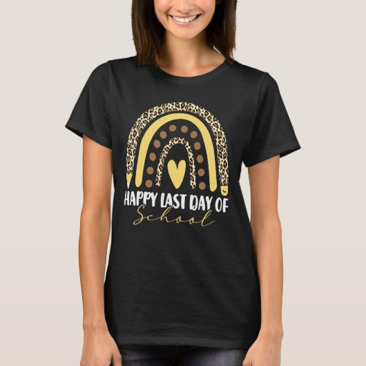 サマーハッピースクールヒョウ虹の最後の日He Tシャツ (正面)