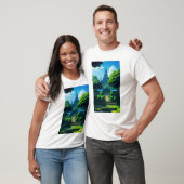 サマーハッピービーブテンプル&ポンドブルースカイ Tシャツ (ユニセックス)