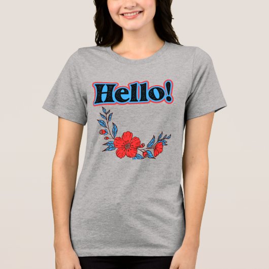 サマーハローウィメンズフラワー トライブレンドＴシャツ (正面)