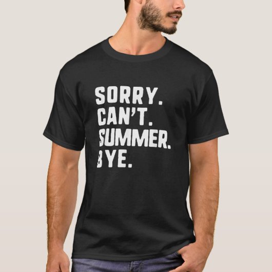 サマーバイで申し訳ないおもしろい Tシャツ (正面)