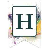 サマーバイブウォーターカラーバタフライ – 誕生日 バンティングフラッグ (第2の旗)