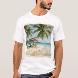 サマーバイブスパームビーチTシャツ Tシャツ