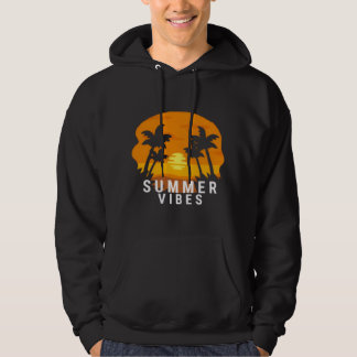 サマーバイブスビーチウェーブスタイポグラフィTシャツ パーカ