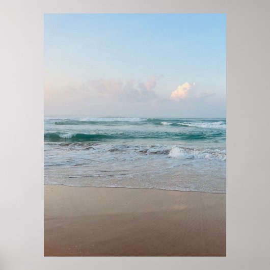 サマーバイブス | オンブレビーチ サン＆サンド モノグラム ポスター (正面)