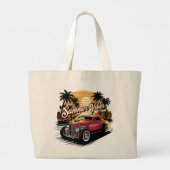 サマーバイブス クラシックカー ラージトートバッグ (裏面)