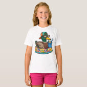 サマーバイブス ダック, おもしろい夏のTシャツ Tシャツ (正面フル)
