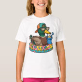 サマーバイブス ダック, おもしろい夏のTシャツ Tシャツ (正面)