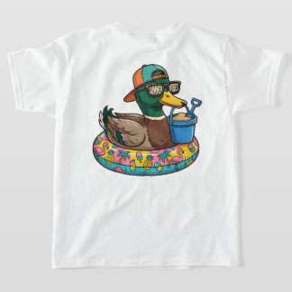 サマーバイブス ダック, おもしろい夏のTシャツ Tシャツ