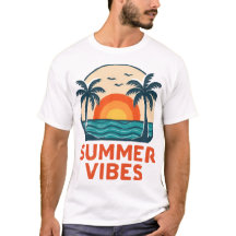 サマーバイブス ビーチTシャツ