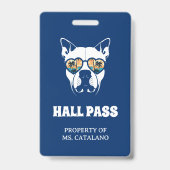 サマーバイブス ピットブル Teacher Hall Pass バッジ (裏面)