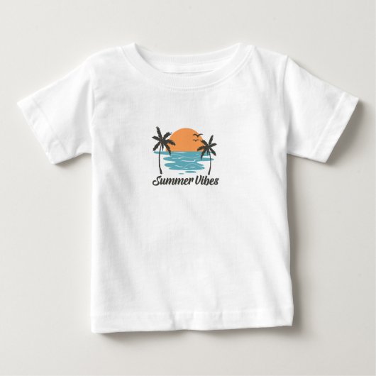 サマーバイブス ベビーTシャツ (正面)