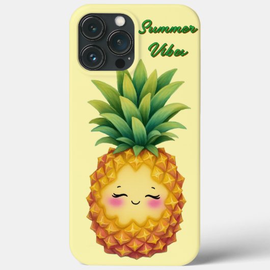 サマーバイブ ハッピー パイナップル スマホケース Case-Mate iPhoneケース (裏面)