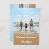サマーバケーションカードお気に入りのあなたの写真と文字 招待状 (正面/裏面)