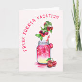 サマーバケーションカードフレッシュさくらんぼドリンク カード (正面)