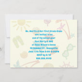 サマーバケーションサニーキッズパーティー 招待状 (裏面)