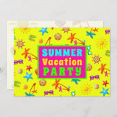 サマーバケーションサニーキッズパーティー 招待状 (正面/裏面)