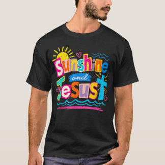 サマーバケーションサンシャインイエス・キリスト・ハワイ Tシャツ