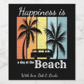サマーバケーションハピネスはビーチ ワインラベル (シングルラベル)