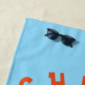 サマーバケーションビーチチルグーススイムリングブルー ビーチタオル (インサイチュ)