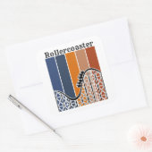 サマーバケーションライディングザローラコースターレトロ スクエアシール (封筒)