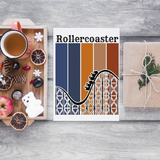 サマーバケーションライディングザローラコースターレトロ ポストカード