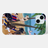 サマーバケーションラブラドール絵画ズ Case-Mate iPhoneケース (裏面 (横))